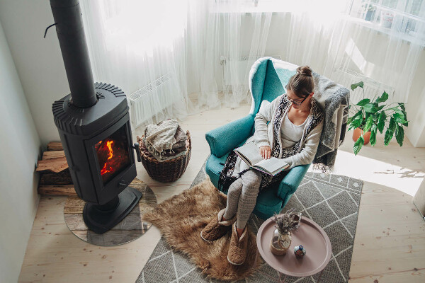 Redonda placa protectora suelo estufa Tablero de madera en el diseño
