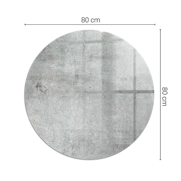 Redonda placa de vidrio para chimenea Textura de hormigón crudo