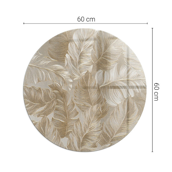 Redonda placa protectora suelo estufa Hojas en patrones sutiles