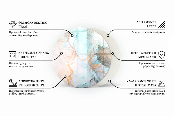 Redonda placa protectora suelo estufa Hojas tropicales al fondo