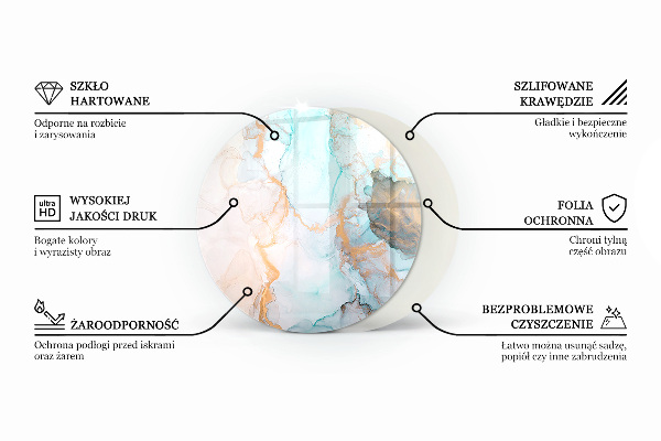 Redonda placa de protección para estufa Color morado claro