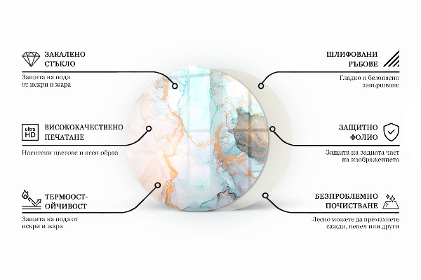 Redonda placa protectora suelo estufa Color gris