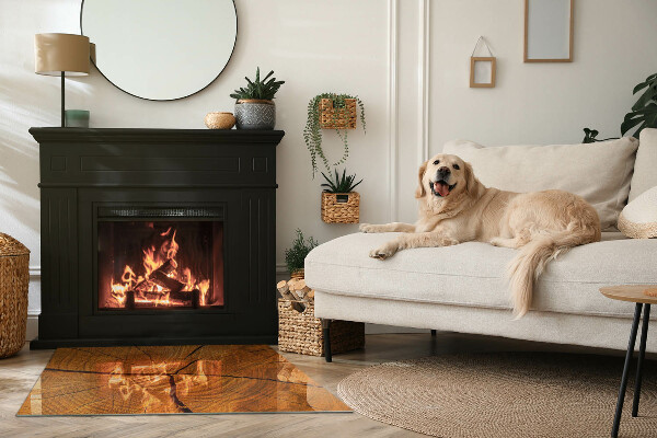 Rectangulare protector de suelo para estufa Veta de la madera en sección transversal