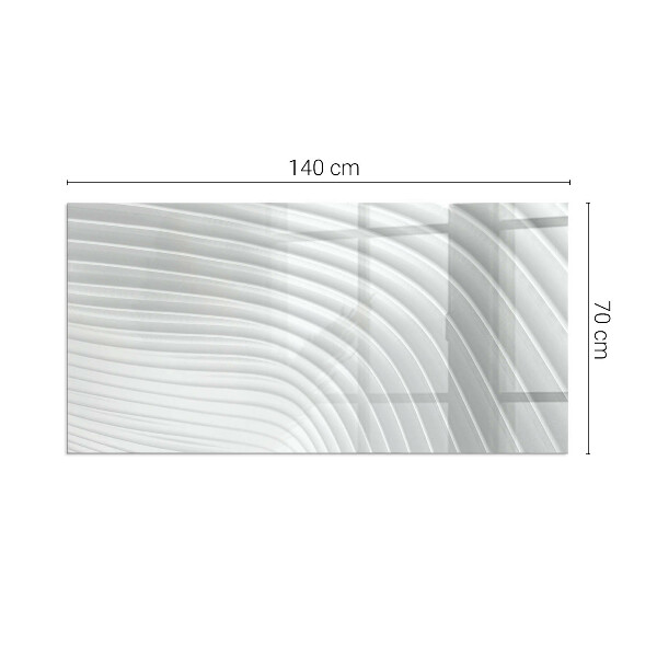 Rectangulare protector suelo para estufa de leña Ondas de líneas delicadas