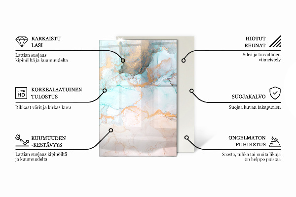 Rectangulare protector suelo para estufa de leña Ondas de líneas delicadas