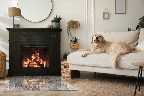 Rectangulare placa protección suelo estufa Patrones de azulejos decorativos