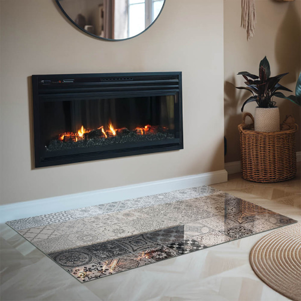 Rectangulare placa protección suelo estufa Patrones de azulejos decorativos