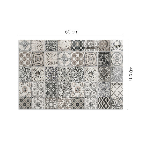 Rectangulare placa protección suelo estufa Patrones de azulejos decorativos