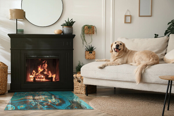 Rectangulare placa protección suelo estufa Patrón orgánico abstracto