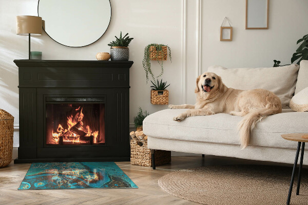 Rectangulare placa protección suelo estufa Patrón orgánico abstracto