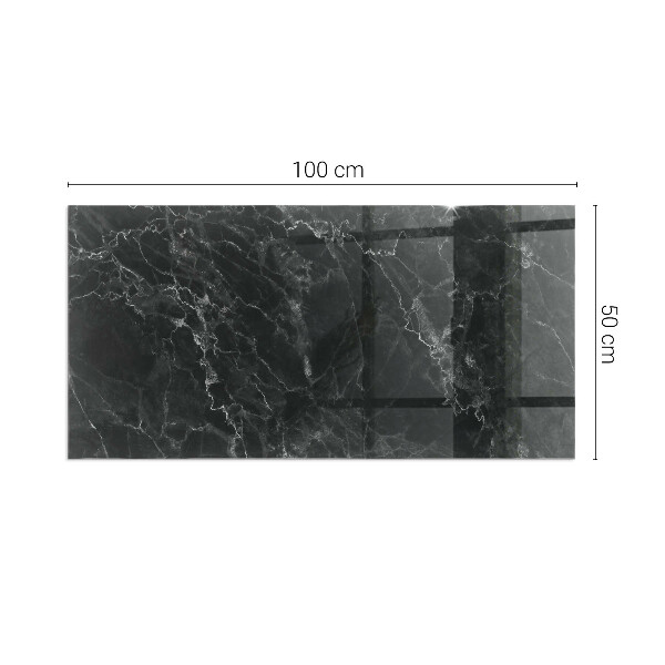 Rectangulare placa protección suelo estufa Elegante patrón de mármol