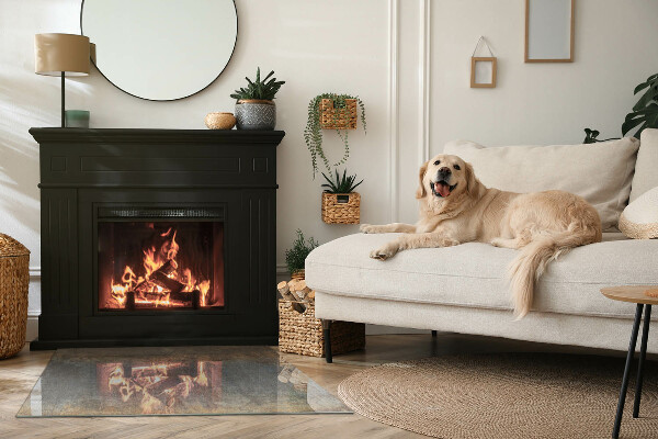 Rectangulare protector de suelo para estufa Patrón de textura abstracta