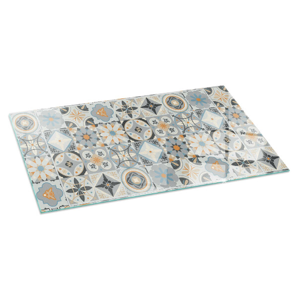 Rectangulare placa protección suelo estufa Patrones de mosaico en azulejos