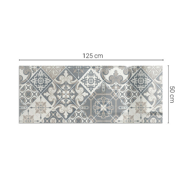 Rectangulare protector suelo para estufa de leña Patrón de mosaico decorativo