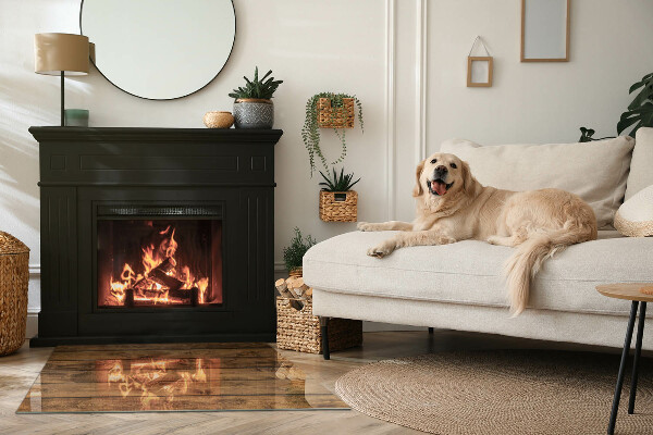 Rectangulare placa protección suelo estufa Tabla de madera con veta