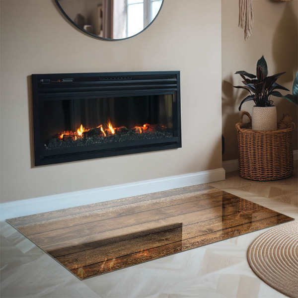 Rectangulare placa protección suelo estufa Tabla de madera con veta