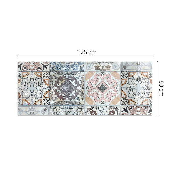 Rectangulare protector suelo para estufa de leña Patrones de mosaico en azulejos