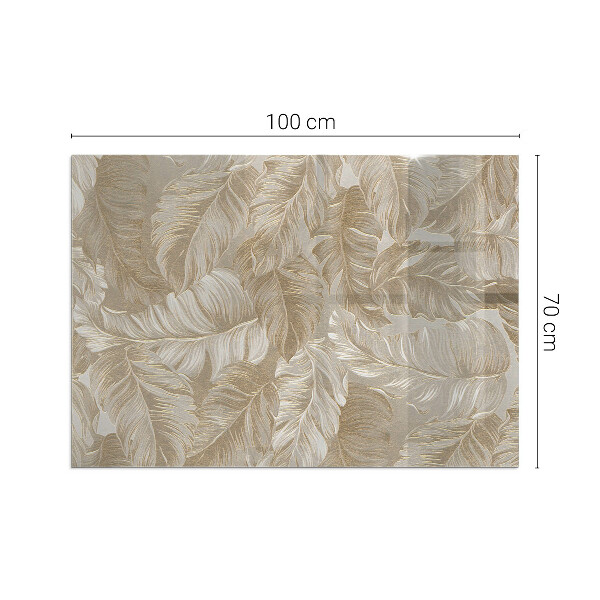 Rectangulare protector de suelo para estufa Hojas en patrones sutiles