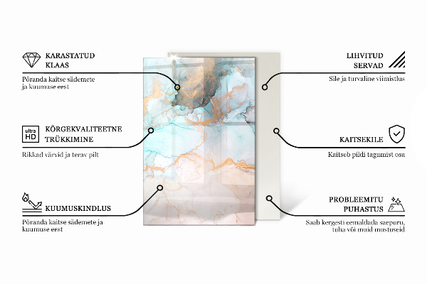 Rectangulare protector de suelo para estufa Hojas en patrones sutiles