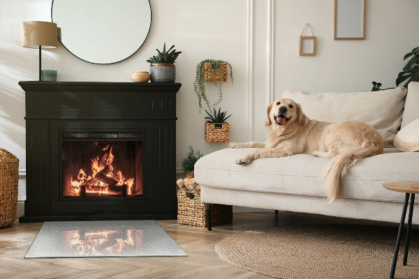 Rectangulare protector de suelo para estufa Elegante patrón de planta