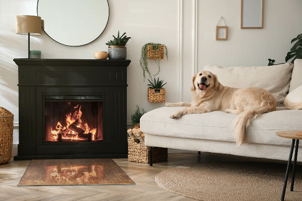 Rectangulare placa protección suelo estufa Textura de óxido en el fondo.