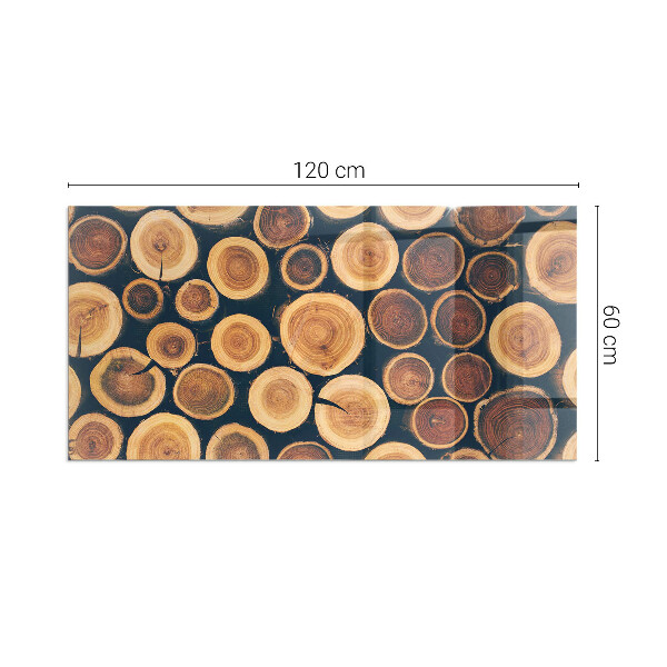 Rectangulare protector suelo para estufa de leña Caja con madera cortada