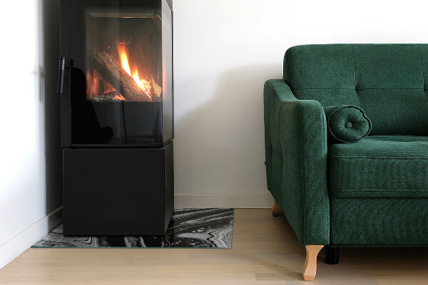 Rectangulare placa protección suelo estufa Ondas y líneas abstractas