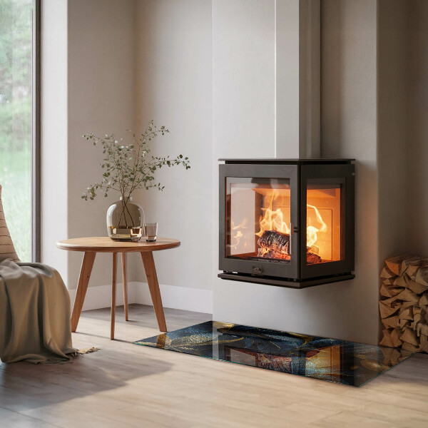 Rectangulare protector de suelo para estufa Hojas elegantes en textura.