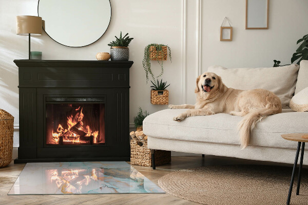 Rectangulare placa protección suelo estufa Patrón fluido abstracto