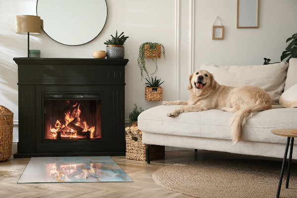 Rectangulare placa protección suelo estufa Patrón fluido abstracto