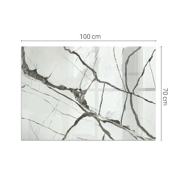 Rectangulare protector suelo para estufa de leña Patrón de vetas de mármol