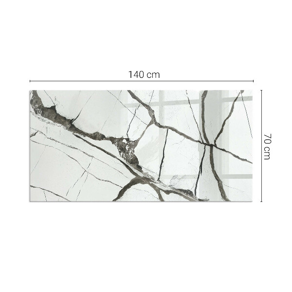 Rectangulare protector suelo para estufa de leña Patrón de vetas de mármol