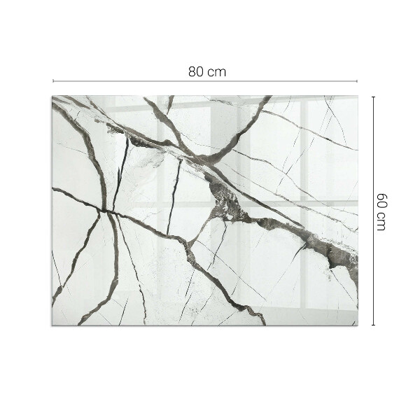 Rectangulare protector suelo para estufa de leña Patrón de vetas de mármol