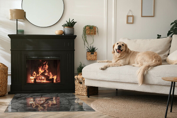 Rectangulare protector de suelo para estufa Patrón de piedra natural
