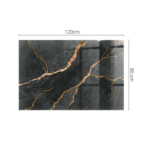 Rectangulare placa protección suelo estufa Mármol elegante con vetas