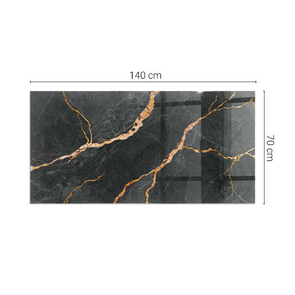 Rectangulare placa protección suelo estufa Mármol elegante con vetas