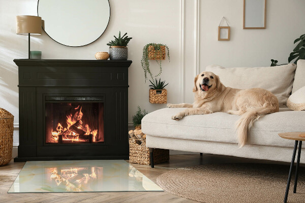 Rectangulare protector de suelo para estufa Patrón de mármol abstracto