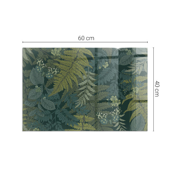 Rectangulare protector suelo para estufa de leña Motivos vegetales con mariposas