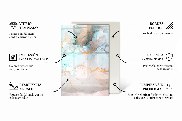 Rectangulare protector de suelo para estufa Hojas tropicales al fondo