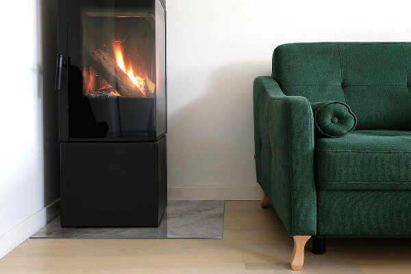 Rectangulare placa protección suelo estufa Patrón de piedra natural