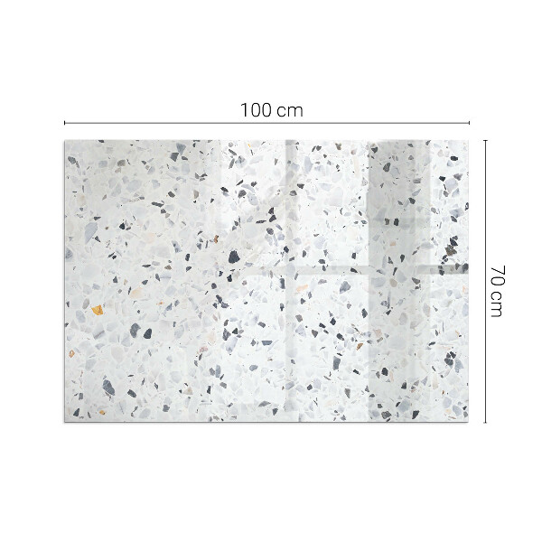 Rectangulare placa protección suelo estufa Patrón de piedra con partículas