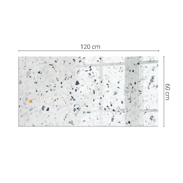 Rectangulare placa protección suelo estufa Patrón de piedra con partículas