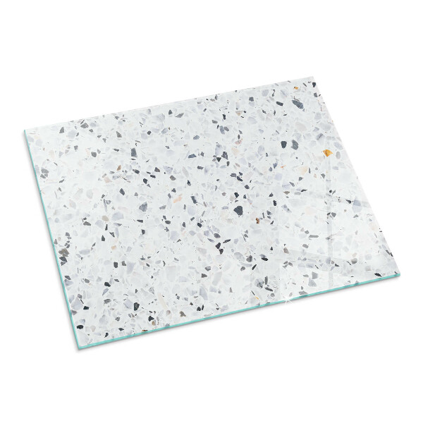 Rectangulare placa protección suelo estufa Patrón de piedra con partículas