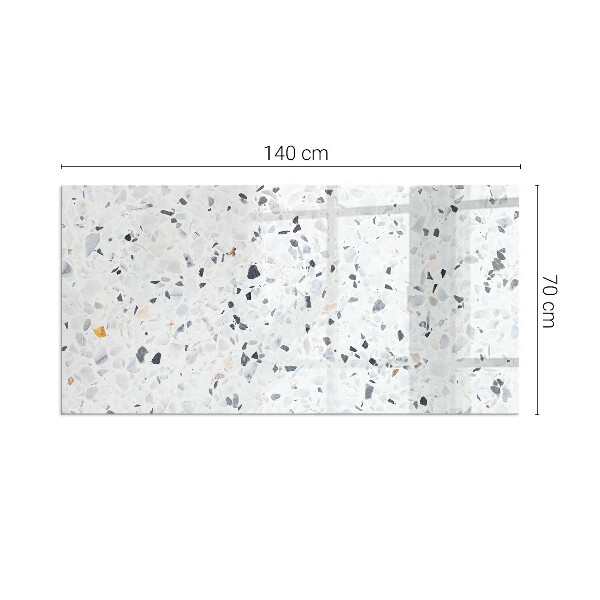 Rectangulare placa protección suelo estufa Patrón de piedra con partículas