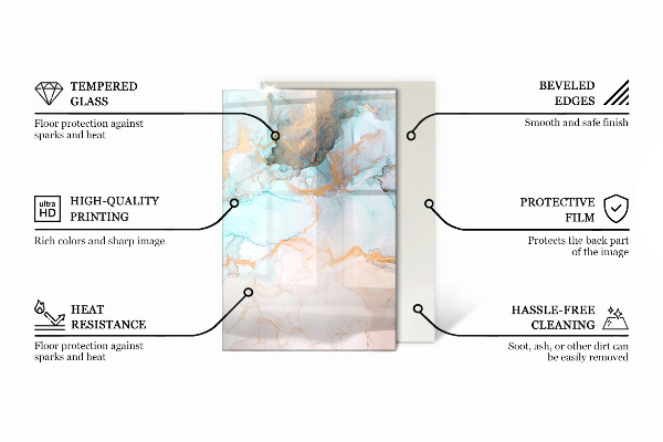 Rectangulare protector de suelo para estufa Color gris verdoso