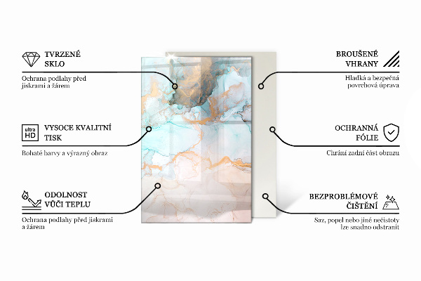 Rectangulare placa protección suelo estufa Color marrón