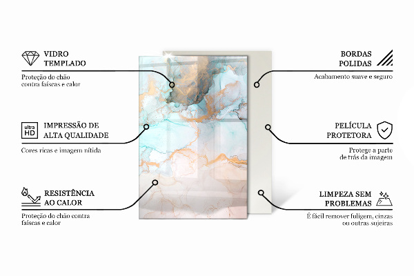 Rectangulare protector suelo para estufa de leña Color Gris-verde