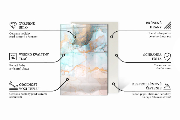 Rectangulare protector suelo para estufa de leña Color Gris-verde