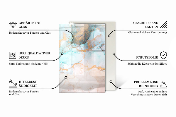 Rectangulare protector suelo para estufa de leña Color marrón