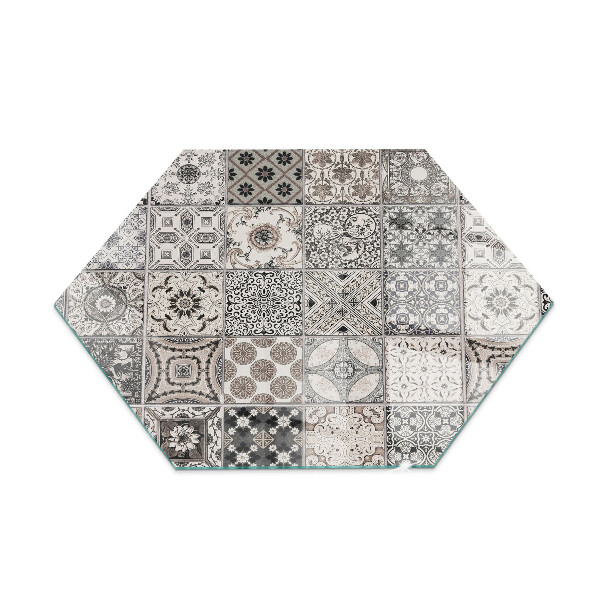 Hexagonale placa de protección para estufa Patrones de azulejos decorativos